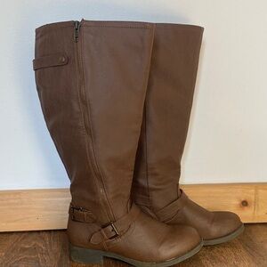 Brash Brown Over the Knee Boots